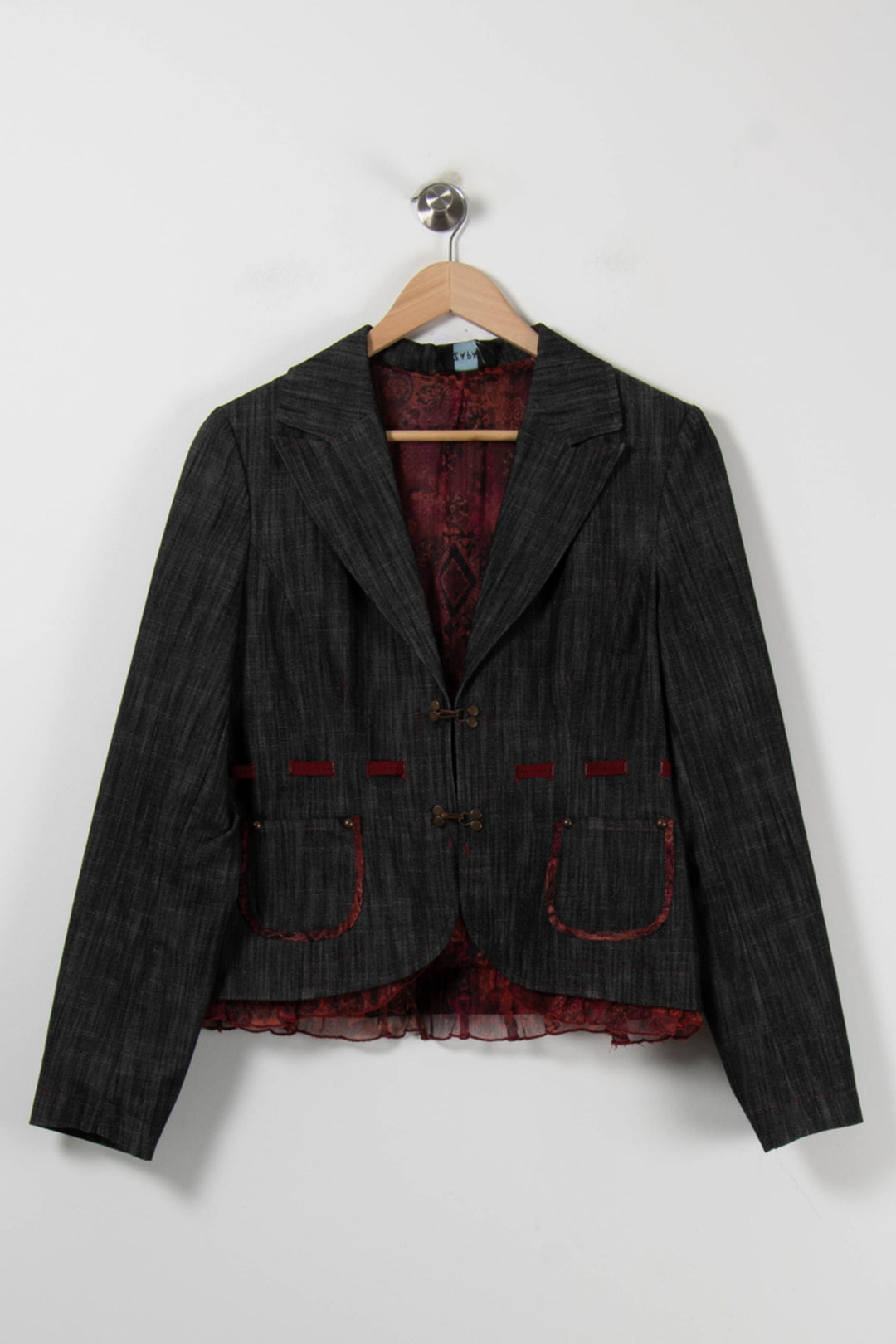 Veste Grise et Bordeaux - Taille L/40 de la marque ZAPA | PARAD90712 - Vendu par Paradigme - Image 2