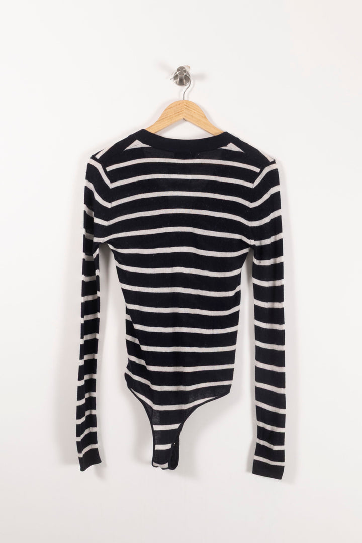 Body Noir et Blanc - Taille M/38 de la marque Caroll | PARAD90716 - Vendu par Paradigme - Image 4