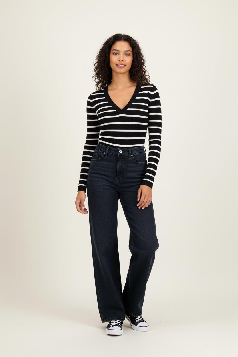 Body Noir et Blanc - Taille M/38 de la marque Caroll | PARAD90716 - Vendu par Paradigme - Image 1