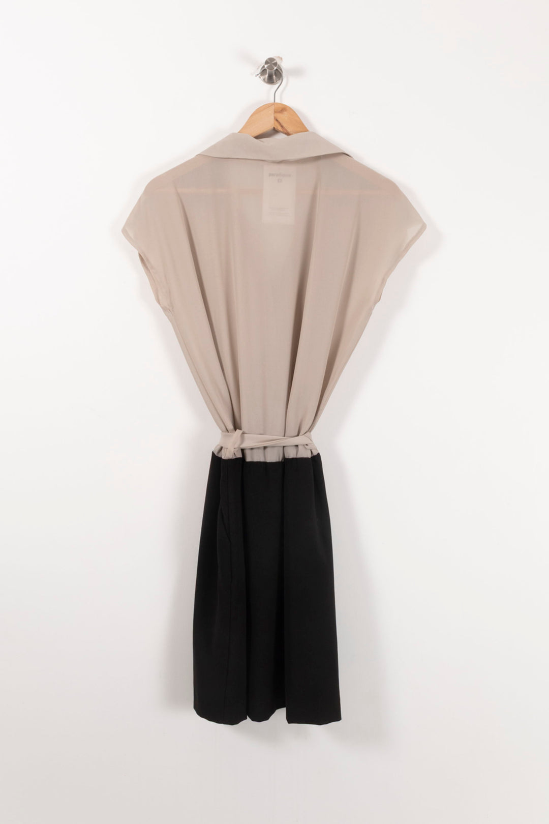 Robe Chemise Beige et Noire - Taille S/36 de la marque Isabel Marant étoile | PARAD90731 - Vendu par Paradigme - Image 4