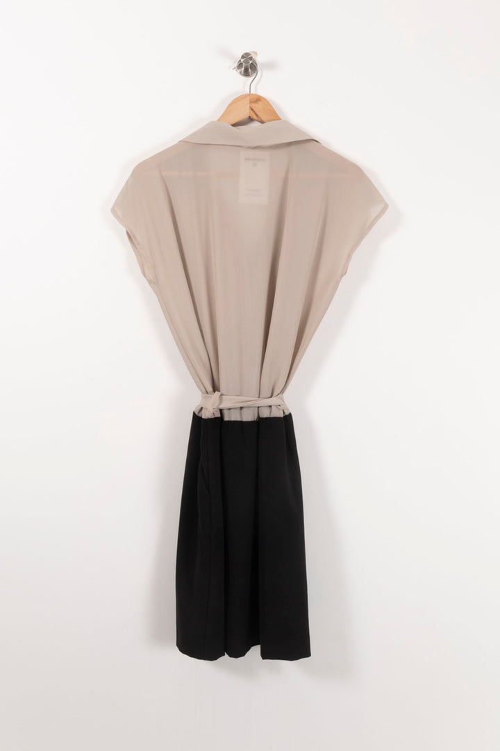 Robe Chemise Beige et Noire - Taille S/36 de la marque Isabel Marant étoile | PARAD90731 - Vendu par Paradigme - Image 4
