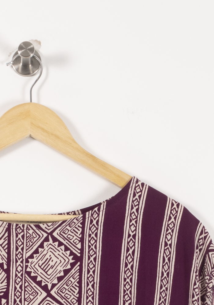 Robe Violet et Beige - Taille M/38 de la marque La Fée Maraboutée | PARAD90734 - Vendu par Paradigme - Image 3