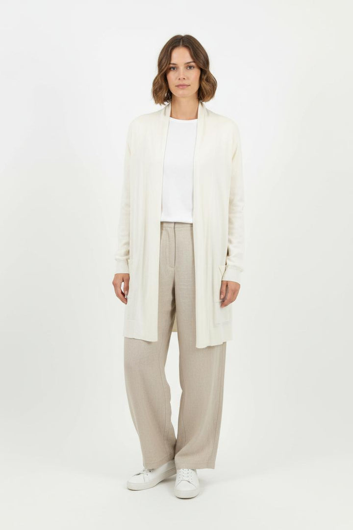 Cardigan Blanc - Taille S/36 de la marque La Fée Maraboutée | PARAD90741 - Vendu par Paradigme - Image 1
