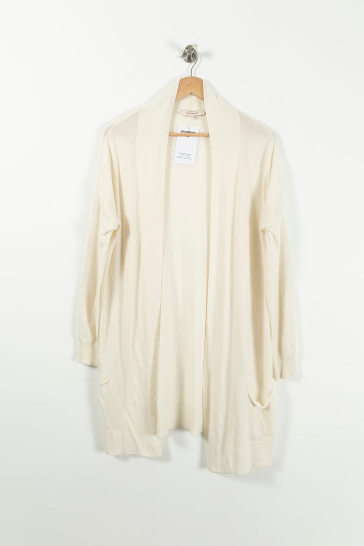 Cardigan Blanc - Taille S/36 de la marque La Fée Maraboutée | PARAD90741 - Vendu par Paradigme - Image 2