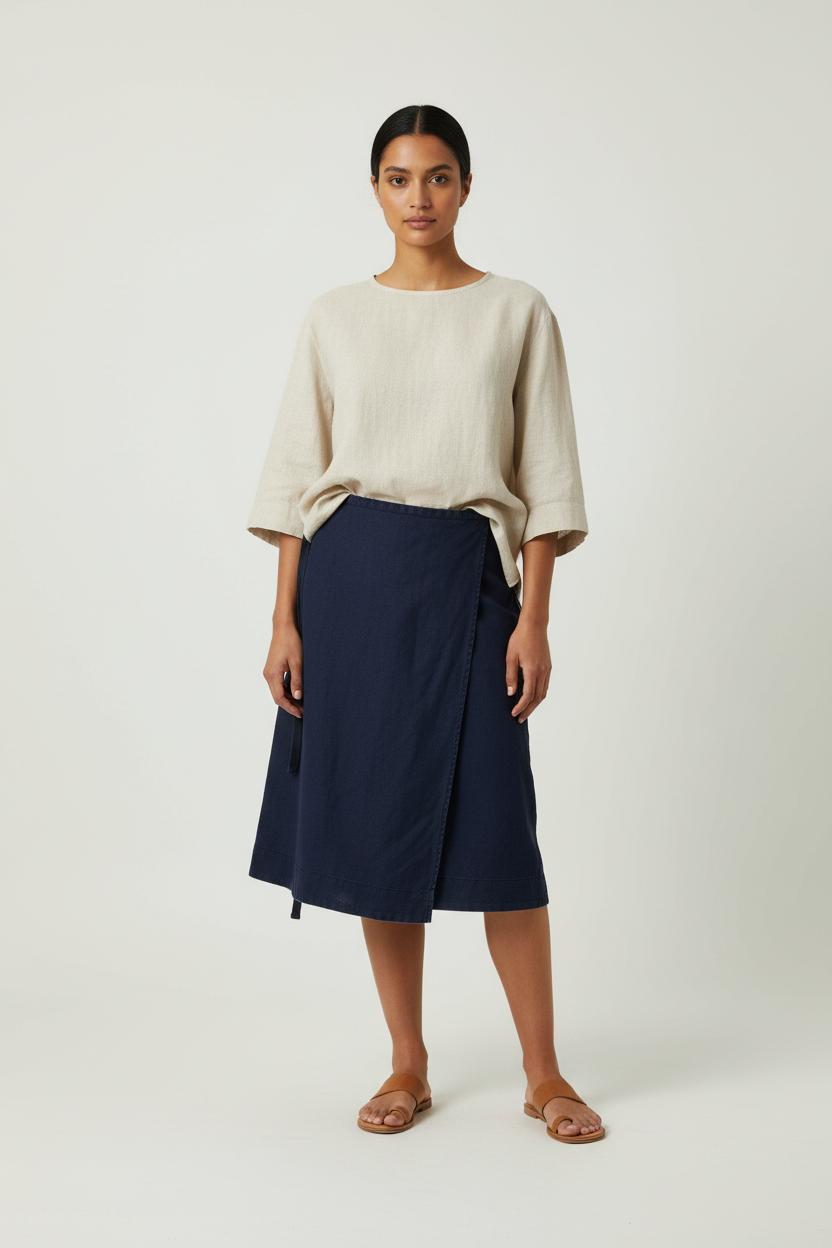 Jupe Portefeuille Bleue - Taille L/40 de la marque Comptoir des Cotonniers | PARAD90763 - Vendu par Paradigme - Image 1