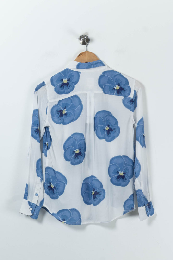 Chemise Blanche et Bleue - Taille XS/34 de la marque Soi Paris | PARAD90767 - Vendu par Paradigme - Image 4