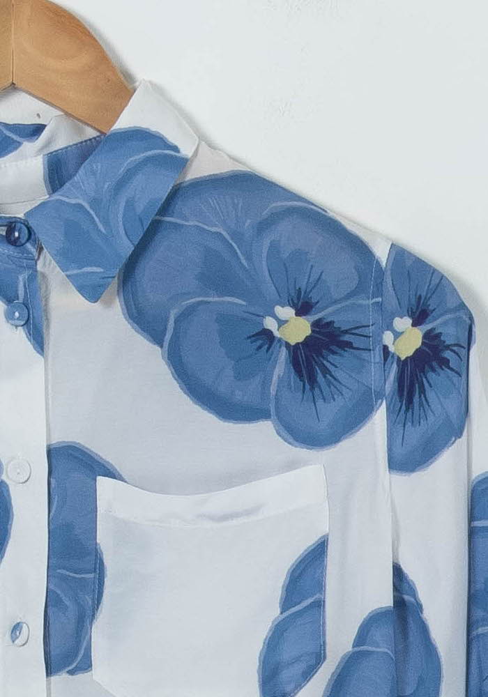 Chemise Blanche et Bleue - Taille XS/34 de la marque Soi Paris | PARAD90767 - Vendu par Paradigme - Image 3