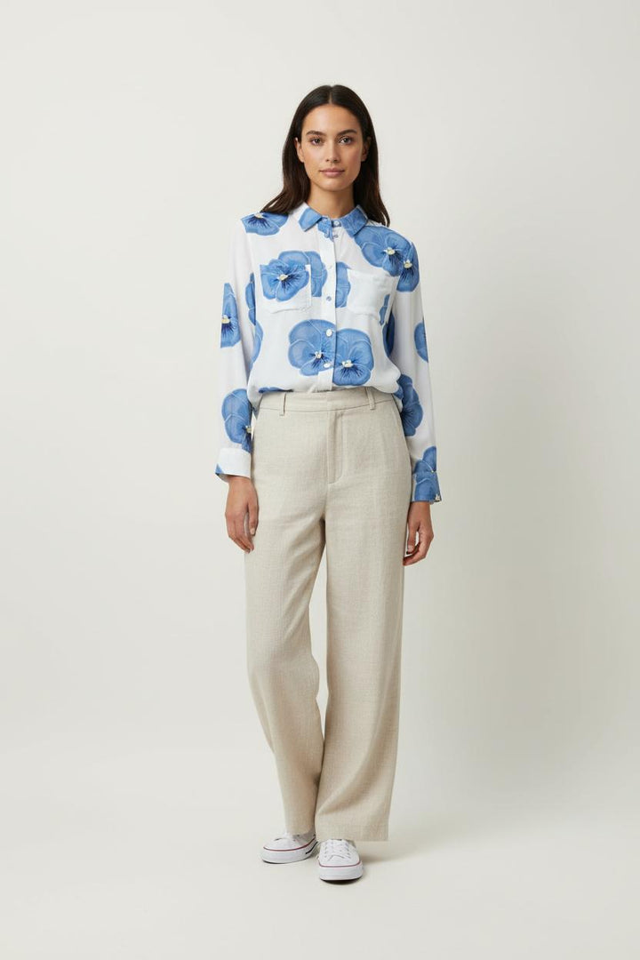 Chemise Blanche et Bleue - Taille XS/34 de la marque Soi Paris | PARAD90767 - Vendu par Paradigme - Image 1