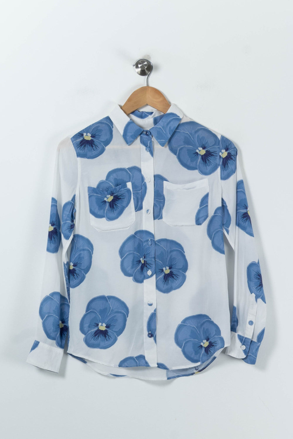 Chemise Blanche et Bleue - Taille XS/34 de la marque Soi Paris | PARAD90767 - Vendu par Paradigme - Image 2