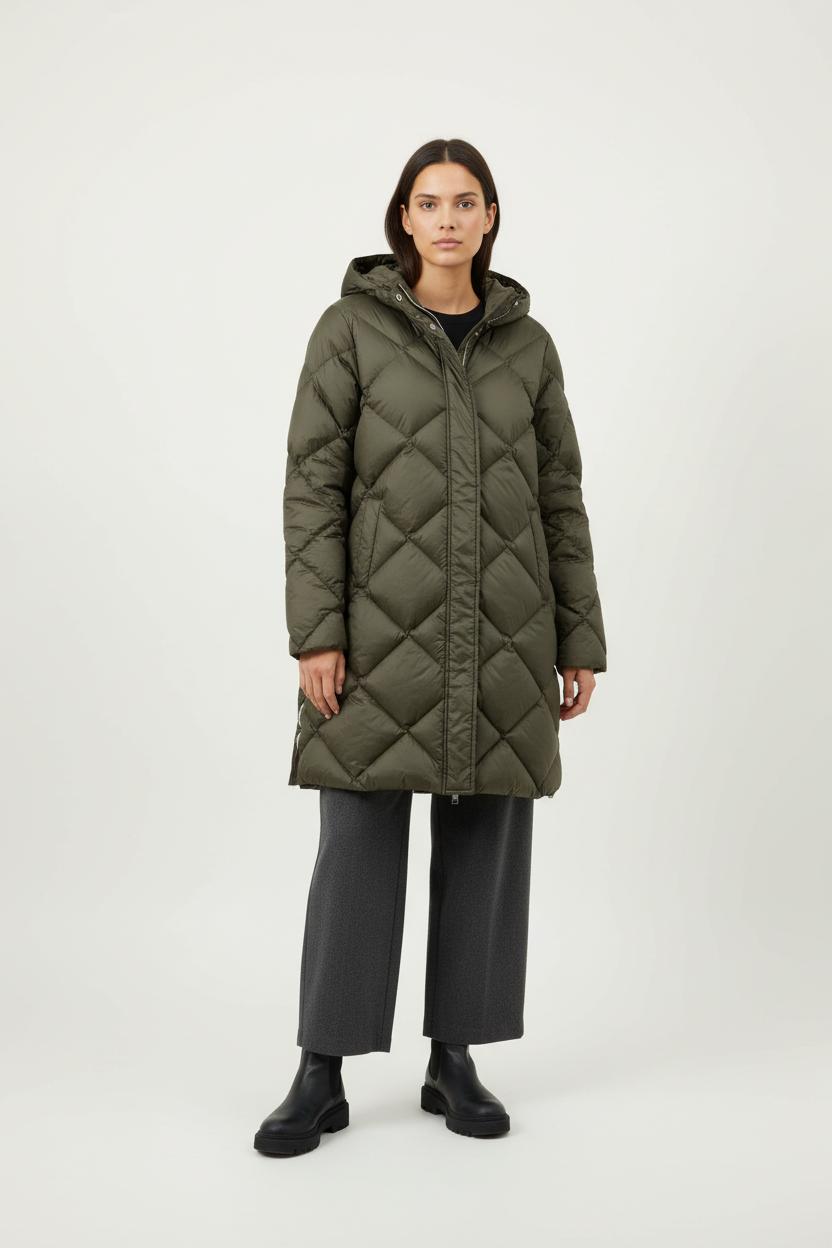 Doudoune Longue Verte - Taille M/38 de la marque Claudie Pierlot | PARAD90771 - Vendu par Paradigme - Image 1