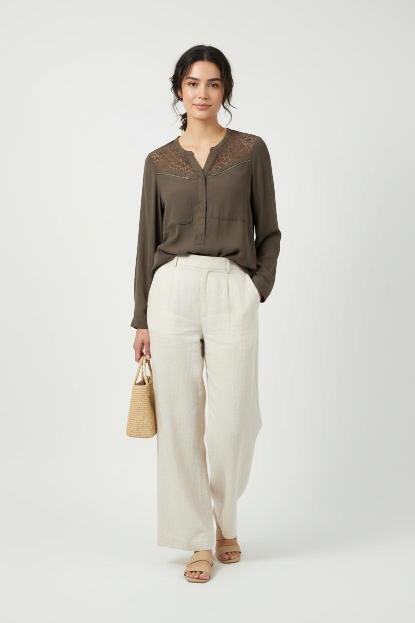 Blouse Marron - Taille S/36 de la marque IKKS | PARAD90781 - Vendu par Paradigme - Image 1