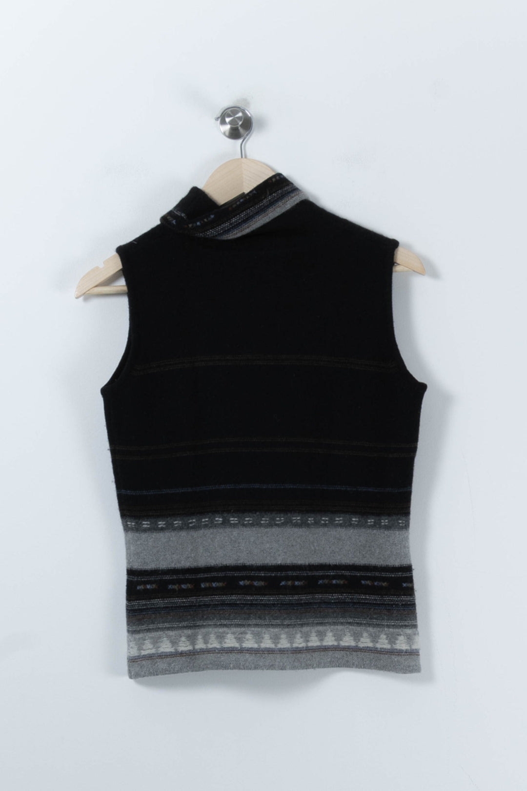 Pull Sans Manches Noir et Gris - Taille M/38 de la marque Rodier | PARAD90801 - Vendu par Paradigme - Image 4
