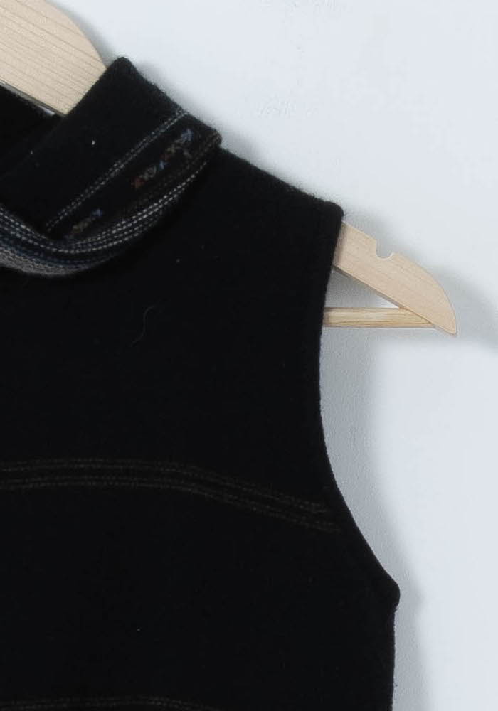 Pull Sans Manches Noir et Gris - Taille M/38 de la marque Rodier | PARAD90801 - Vendu par Paradigme - Image 3