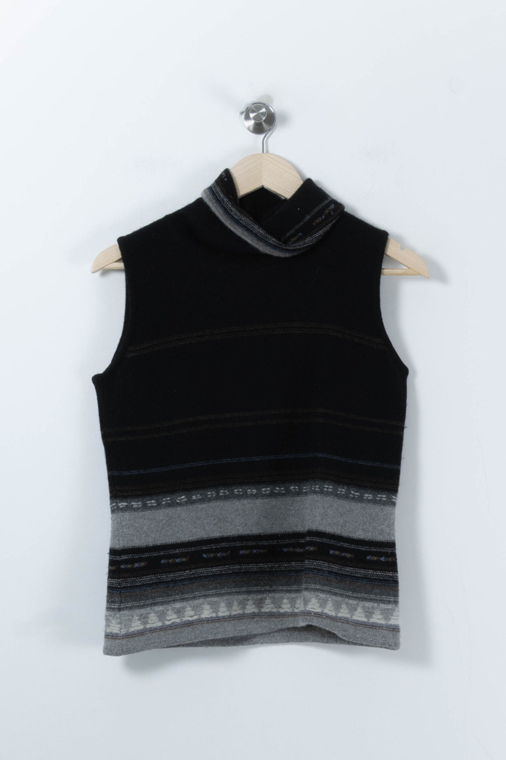 Pull Sans Manches Noir et Gris - Taille M/38 de la marque Rodier | PARAD90801 - Vendu par Paradigme - Image 2