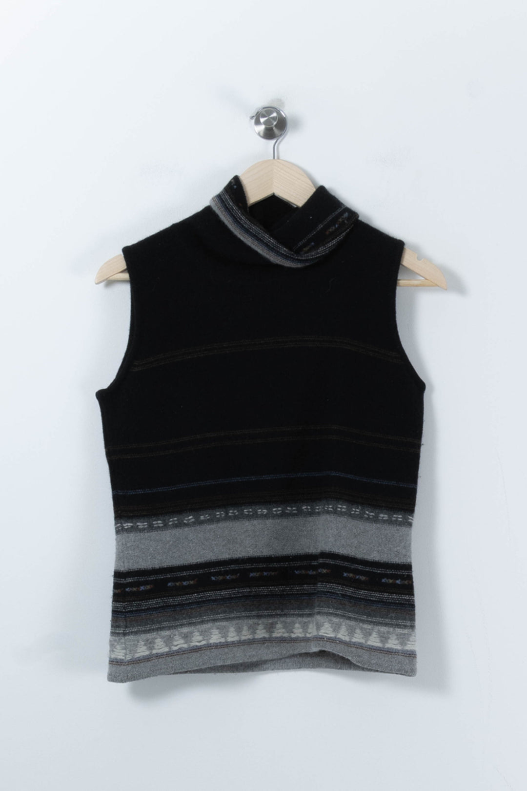 Pull Sans Manches Noir et Gris - Taille M/38 de la marque Rodier | PARAD90801 - Vendu par Paradigme - Image 2