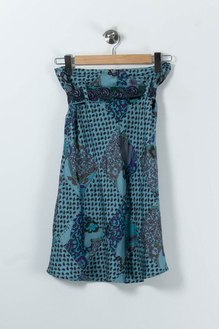 Jupe Portefeuille Bleue - Taille S/36 de la marque Stella Forest | PARAD90802 - Vendu par Paradigme - Image 4