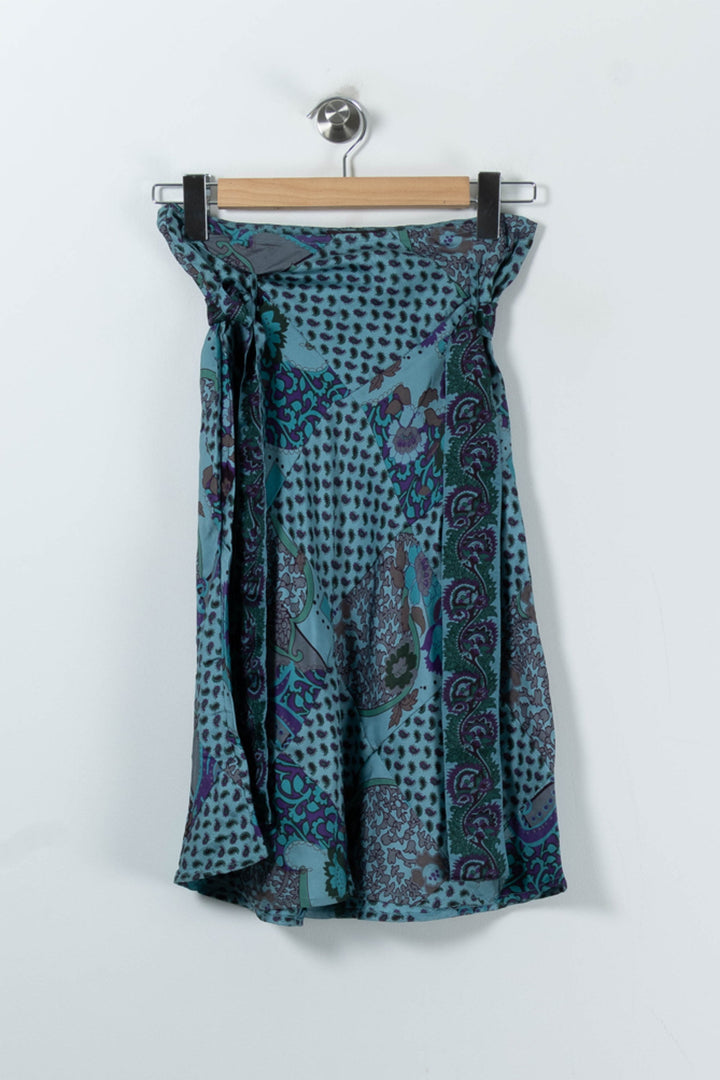 Jupe Portefeuille Bleue - Taille S/36 de la marque Stella Forest | PARAD90802 - Vendu par Paradigme - Image 2