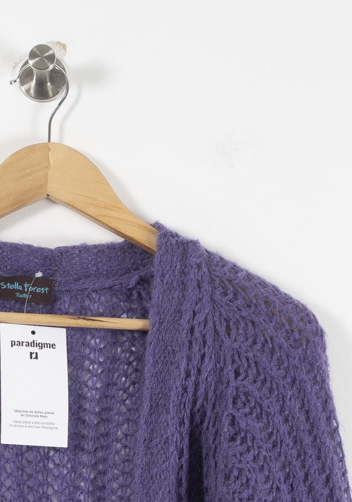 Cardigan Violet - Taille S/36 de la marque Stella Forest | PARAD90805 - Vendu par Paradigme - Image 3
