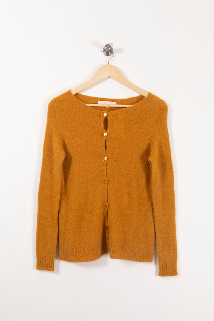 Cardigan Jaune - Taille S/36 de la marque La Fée Maraboutée | PARAD90813 - Vendu par Paradigme - Image 2