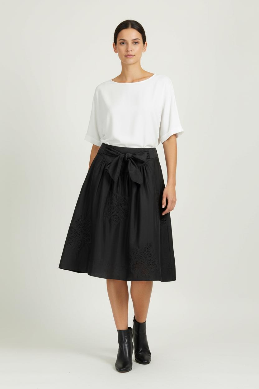 Jupe Midi Grise - Taille L/40 de la marque Essentiel Antwerp | PARAD90820 - Vendu par Paradigme - Image 1