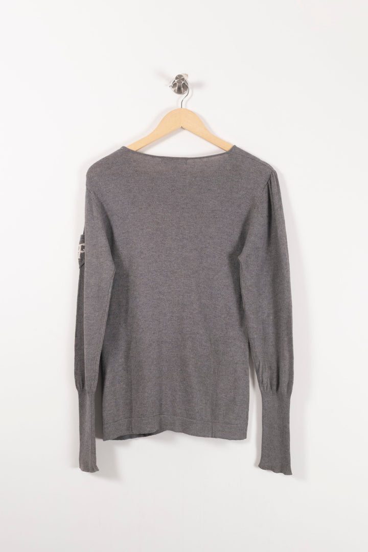 Pull Gris - Taille XL/42 de la marque Ines de la Fressange Paris | PARAD90828 - Vendu par Paradigme - Image 4