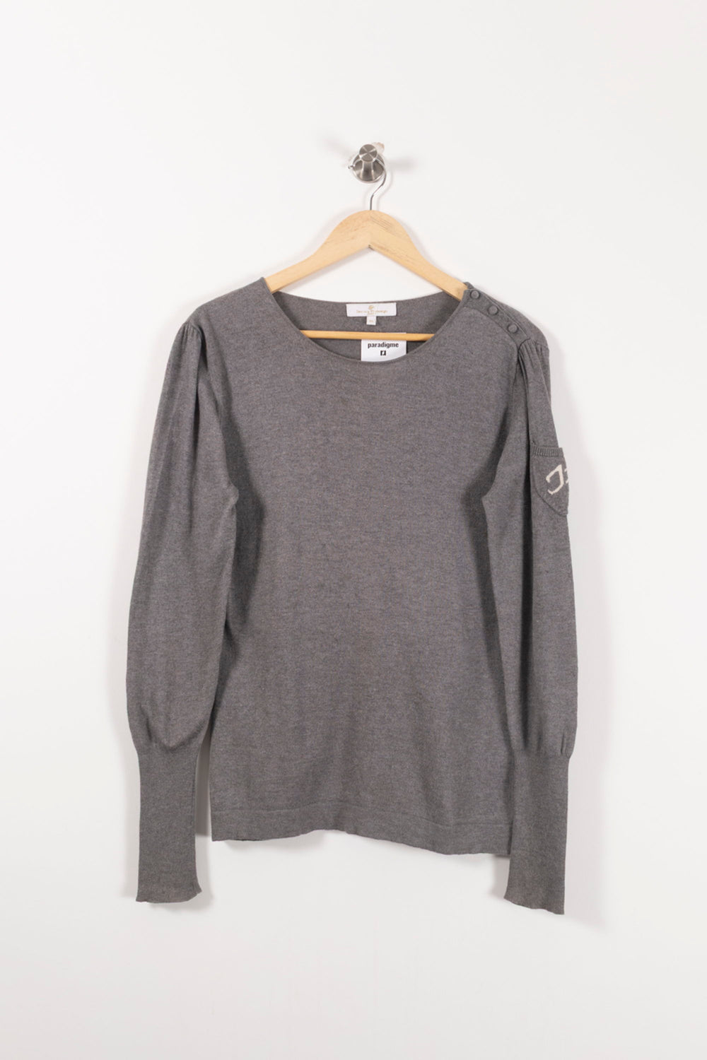 Pull Gris - Taille XL/42 de la marque Ines de la Fressange Paris | PARAD90828 - Vendu par Paradigme - Image 2