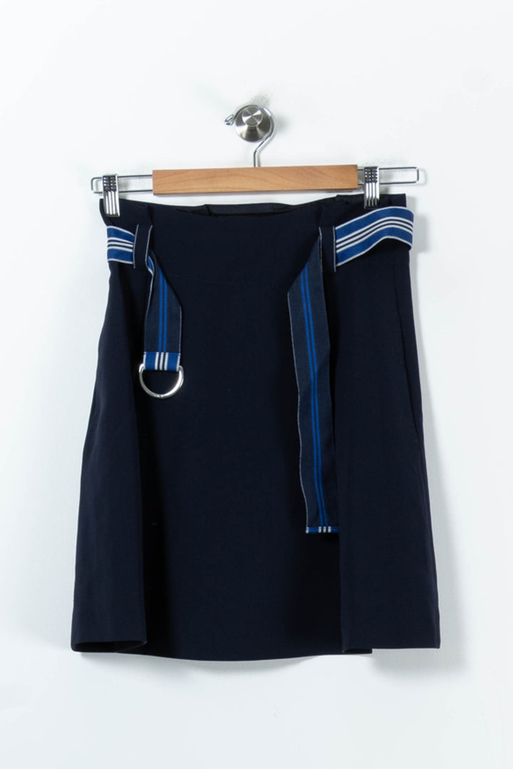 Jupe Courte Bleue - Taille S/36 de la marque Claudie Pierlot | PARAD90847 - Vendu par Paradigme - Image 2