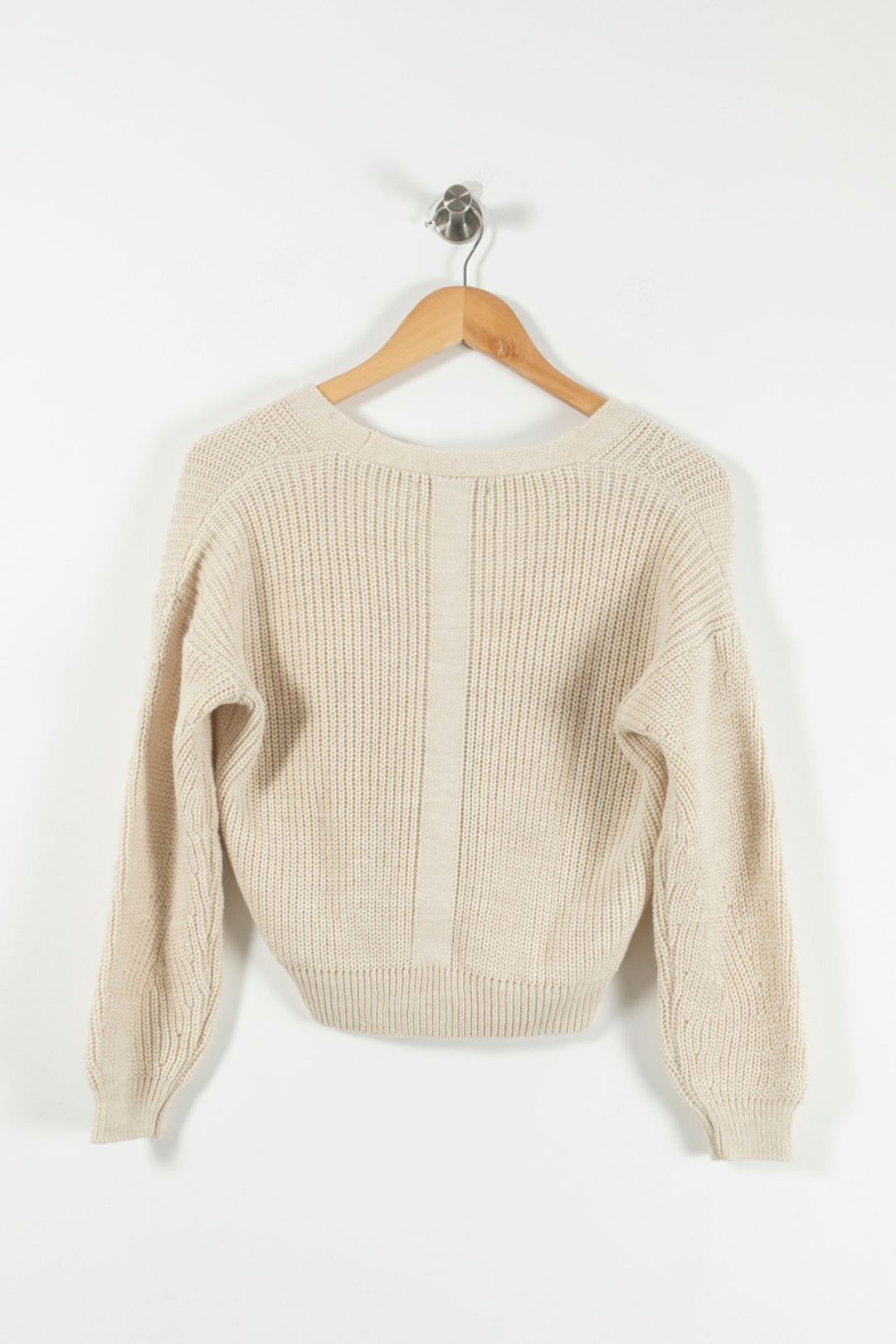 Cardigan Beige - Taille XS/34 de la marque La Fée Maraboutée | PARAD90851 - Vendu par Paradigme - Image 4