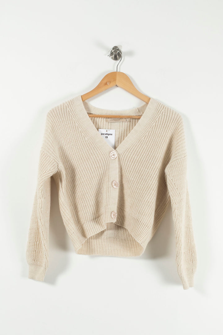 Cardigan Beige - Taille XS/34 de la marque La Fée Maraboutée | PARAD90851 - Vendu par Paradigme - Image 2