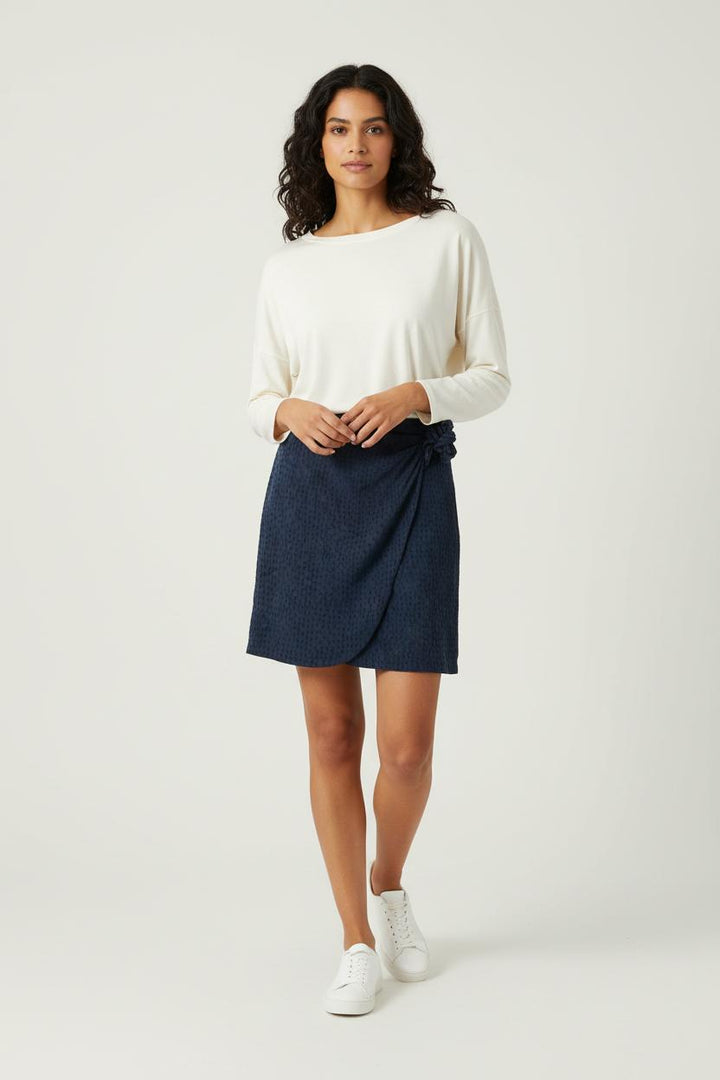Jupe Drapée Bleue - Taille S/36 de la marque Tara Jarmon | PARAD90866 - Vendu par Paradigme - Image 1
