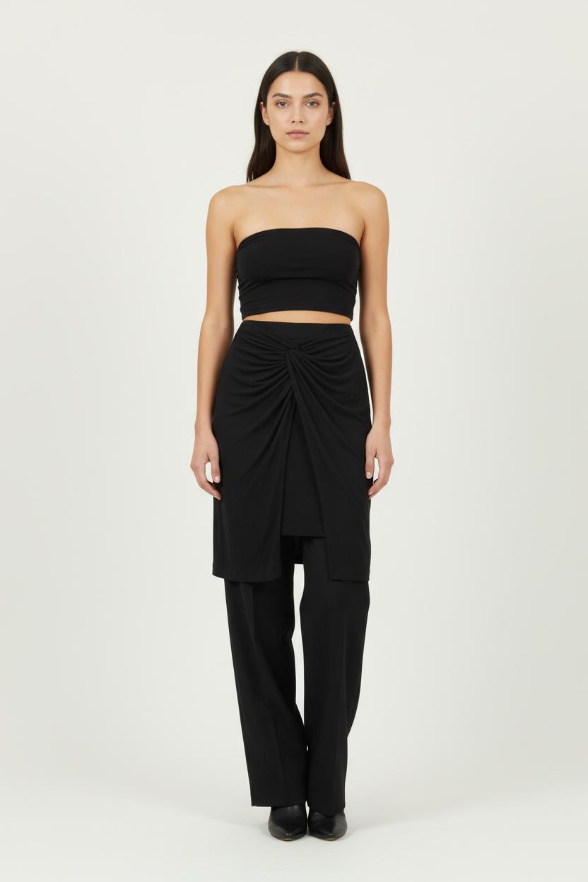Jupe Drapée Noire - Taille S/36 de la marque Comptoir des Cotonniers | PARAD90869 - Vendu par Paradigme - Image 1