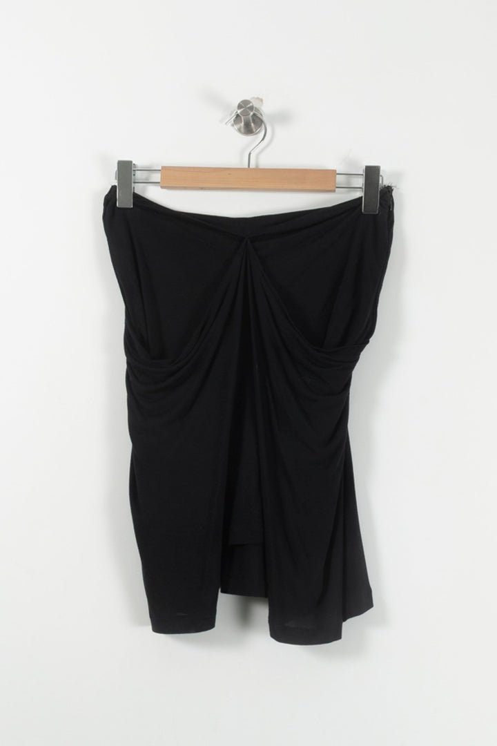 Jupe Drapée Noire - Taille S/36 de la marque Comptoir des Cotonniers | PARAD90869 - Vendu par Paradigme - Image 2