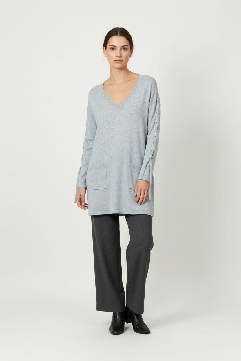 Robe Pull Grise - Taille S/36 de la marque Suncoo | PARAD90870 - Vendu par Paradigme - Image 1