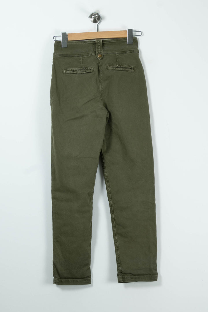 Pantalon Taille Haute Vert - Taille XS/34 de la marque Sézane | PARAD90886 - Vendu par Paradigme - Image 4