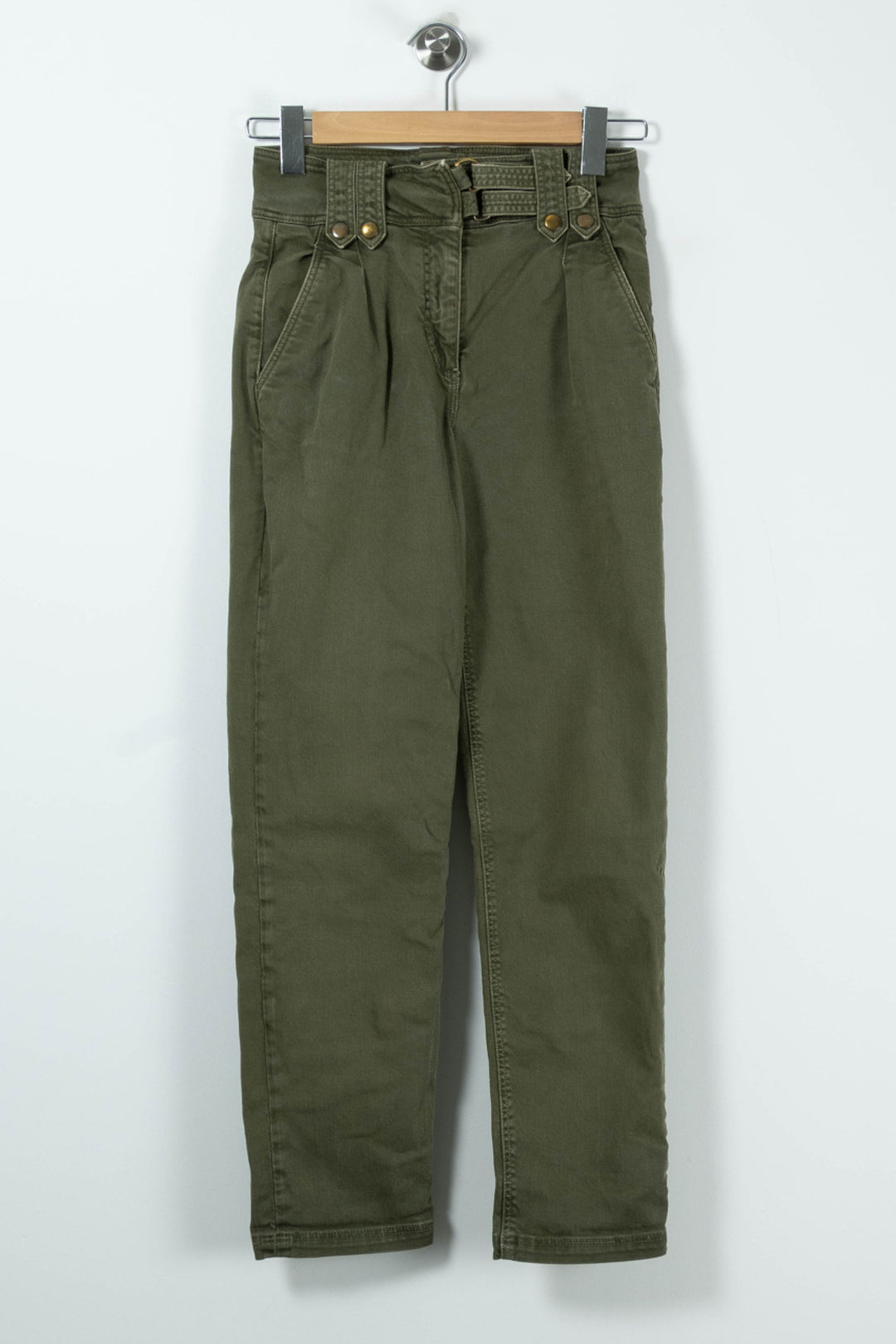 Pantalon Taille Haute Vert - Taille XS/34 de la marque Sézane | PARAD90886 - Vendu par Paradigme - Image 2