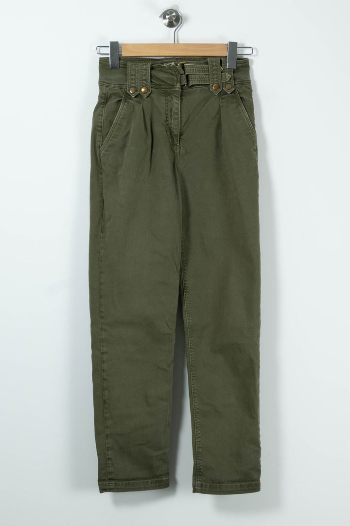 Pantalon Taille Haute Vert - Taille XS/34 de la marque Sézane | PARAD90886 - Vendu par Paradigme - Image 2