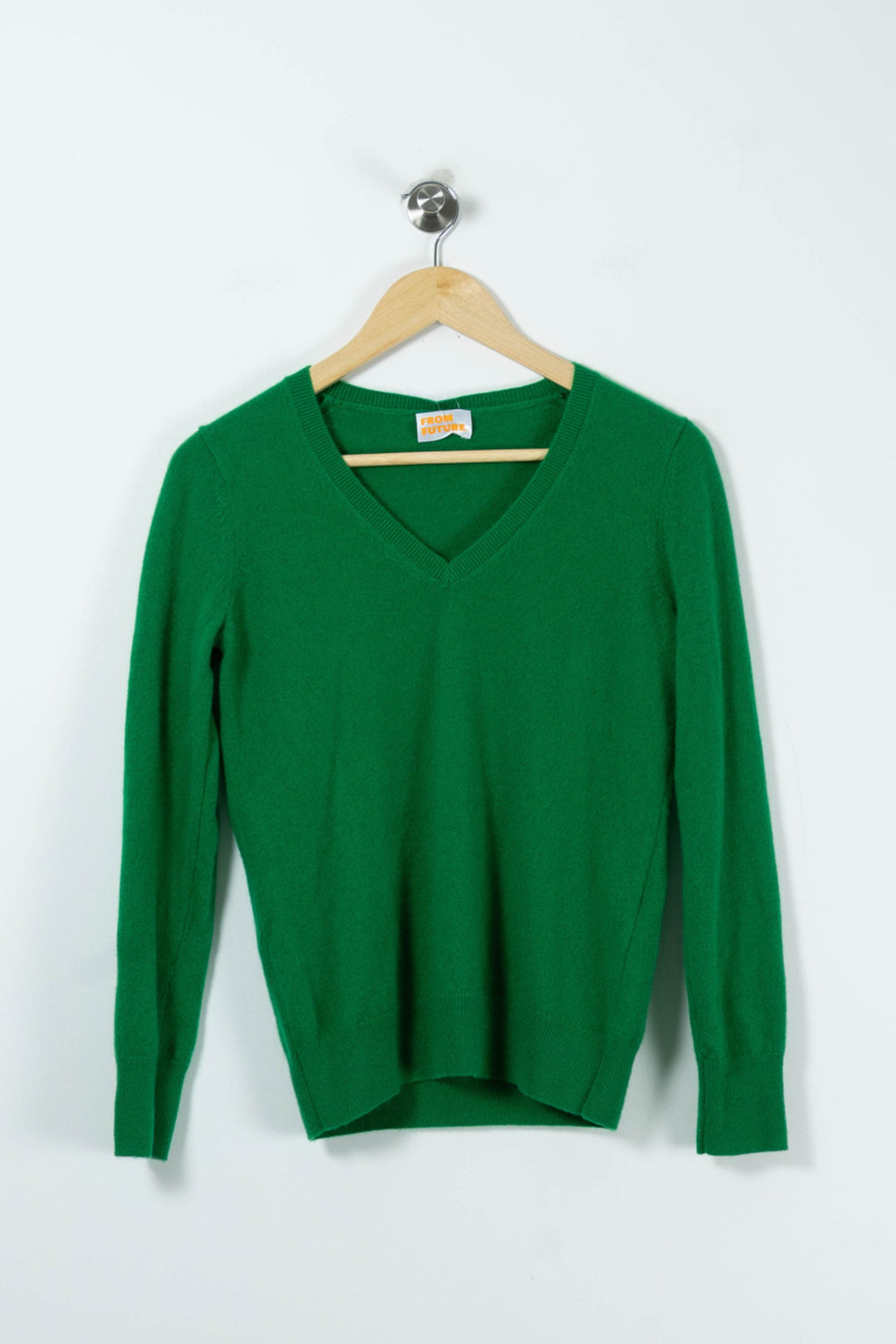 Pull Col V Vert - Taille M/38 de la marque From Future | PARAD90890 - Vendu par Paradigme - Image 2