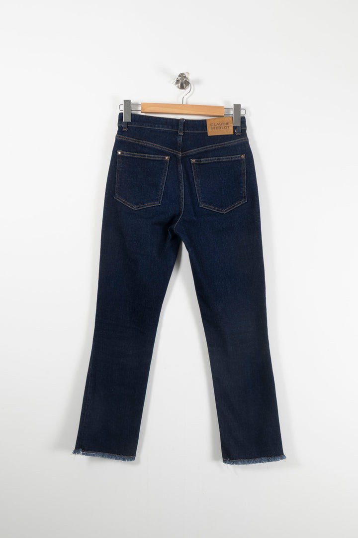 Jean Droit Bleu - Taille M/38 de la marque Claudie Pierlot | PARAD90899 - Vendu par Paradigme - Image 4