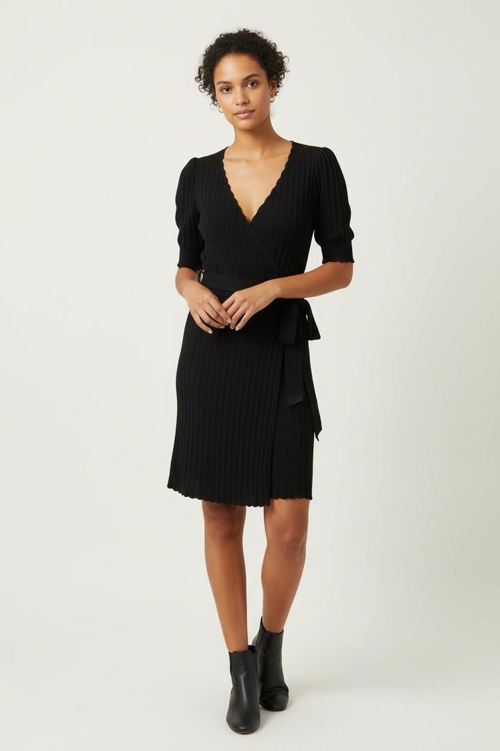 Robe Cache-Cœur Noire - Taille S/36 de la marque Sézane | PARAD90910 - Vendu par Paradigme - Image 1