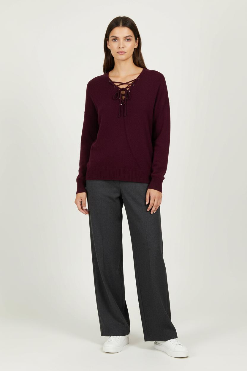 Pull Bordeaux - Taille S/36 de la marque The Kooples | PARAD90912 - Vendu par Paradigme - Image 1