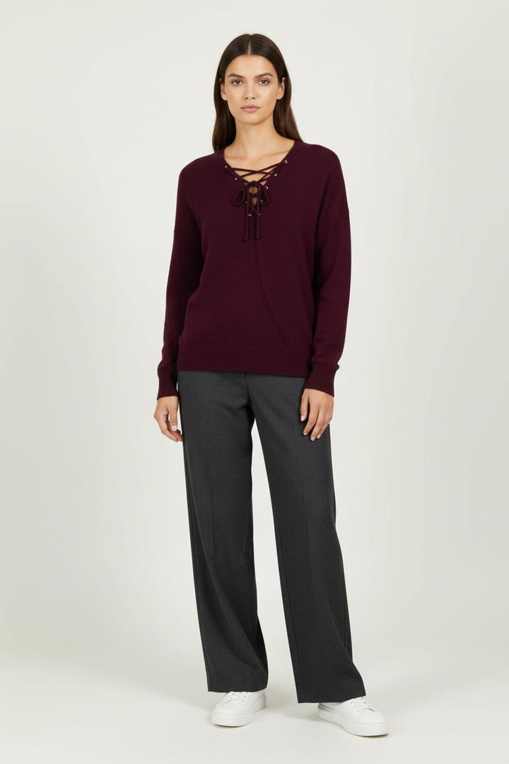 Pull Bordeaux - Taille S/36 de la marque The Kooples | PARAD90912 - Vendu par Paradigme - Image 1