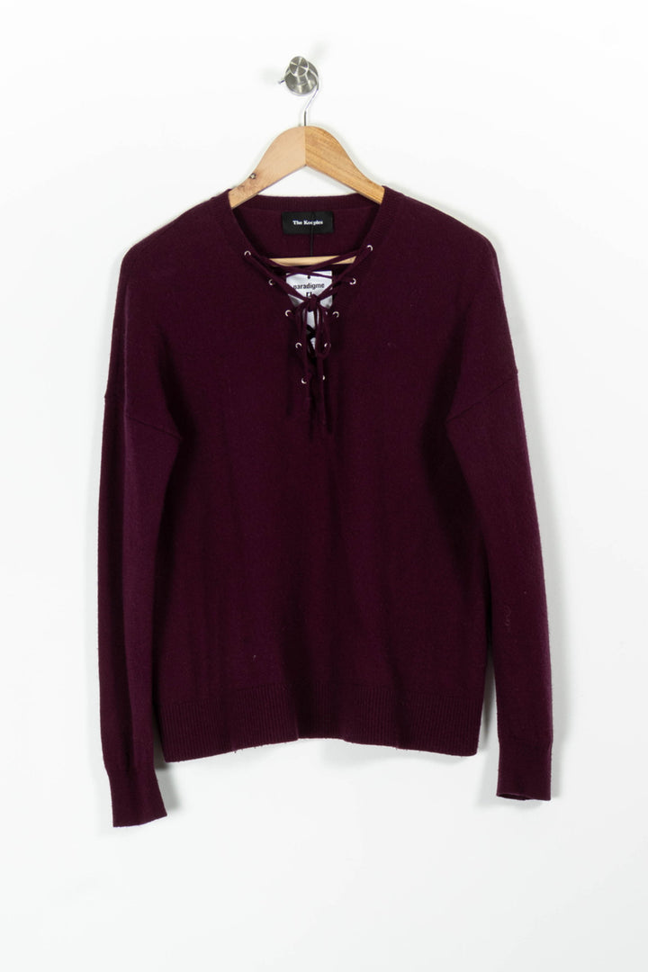 Pull Bordeaux - Taille S/36 de la marque The Kooples | PARAD90912 - Vendu par Paradigme - Image 2