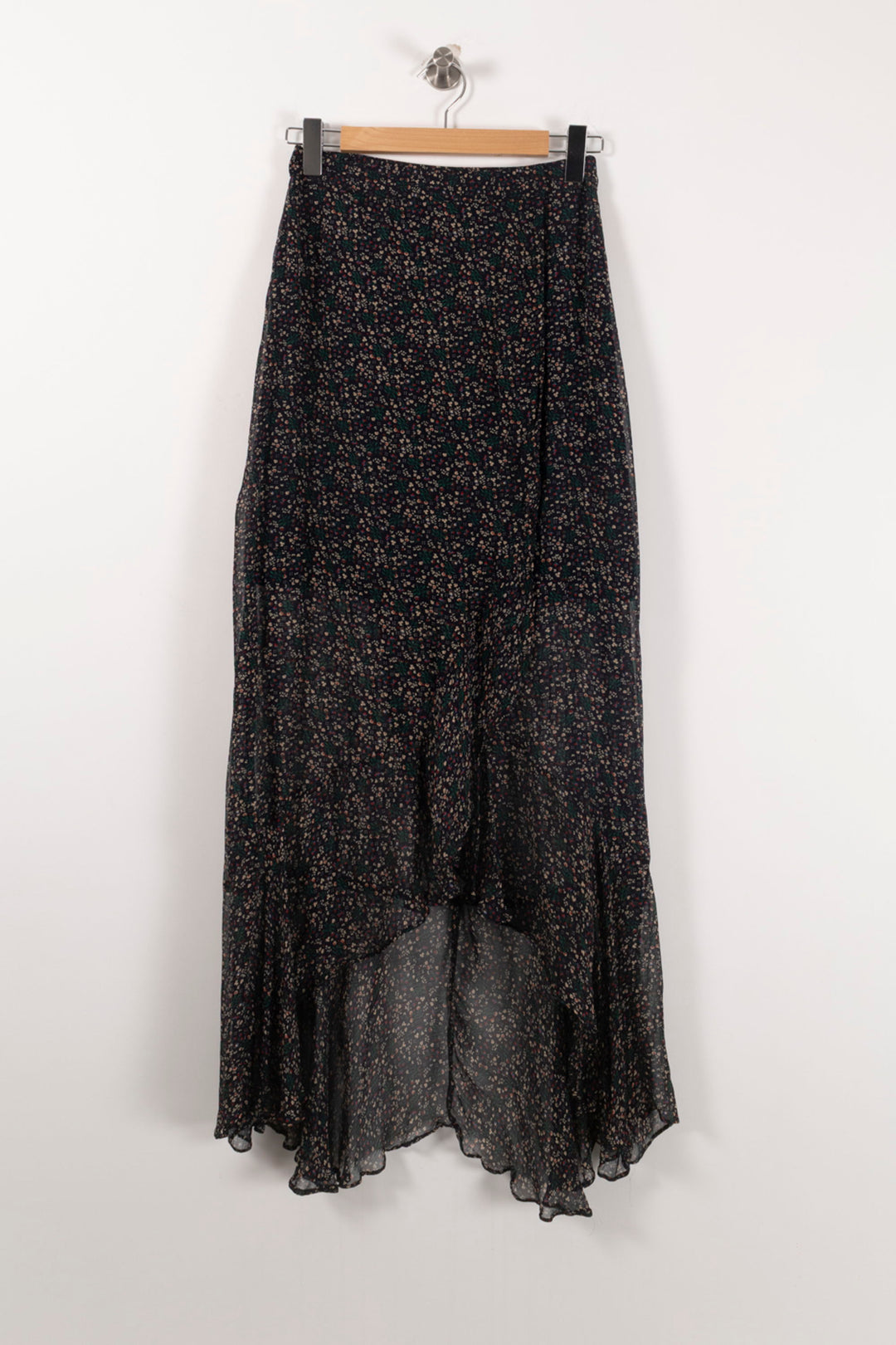 Jupe Longue Noire à Fleurs - Taille S/36 de la marque Marie Sixtine | PARAD90913 - Vendu par Paradigme - Image 2