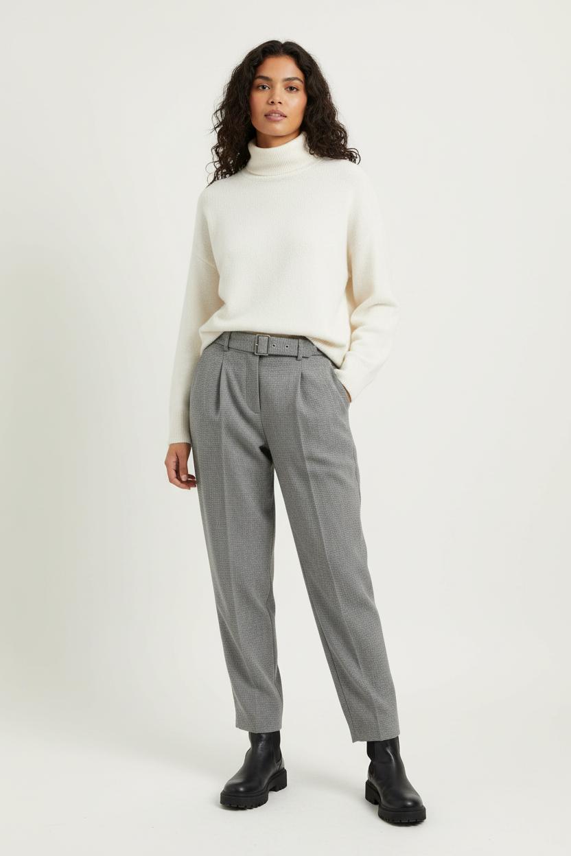Pantalon Taille Haute Gris - Taille XS/34 de la marque Caroll | PARAD90924 - Vendu par Paradigme - Image 1
