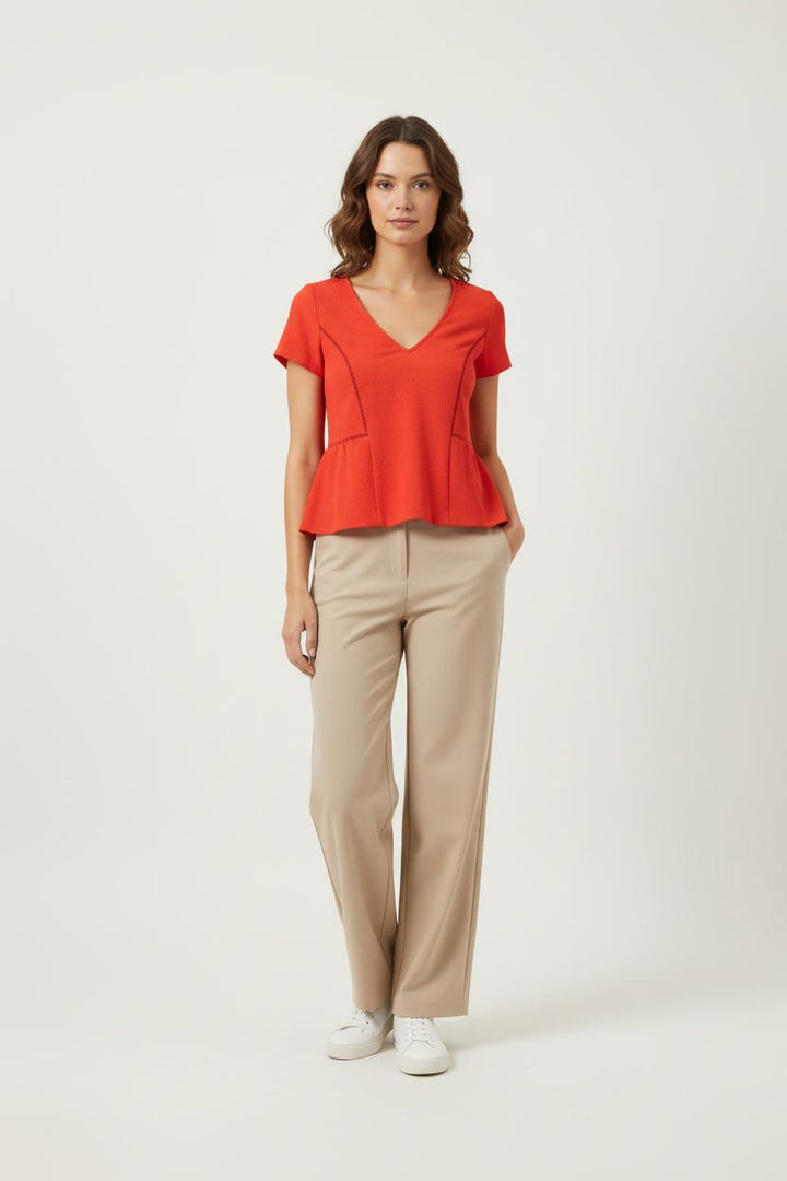Blouse Rouge - Taille S/36 de la marque Sézane | PARAD90930 - Vendu par Paradigme - Image 1