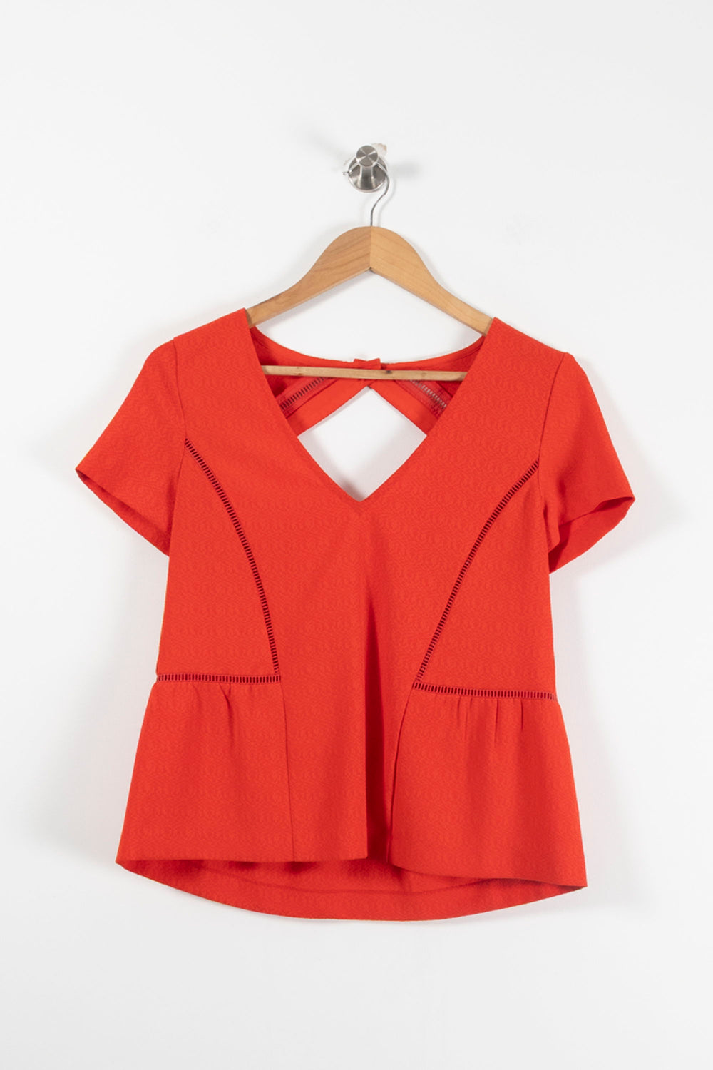 Blouse Rouge - Taille S/36 de la marque Sézane | PARAD90930 - Vendu par Paradigme - Image 2