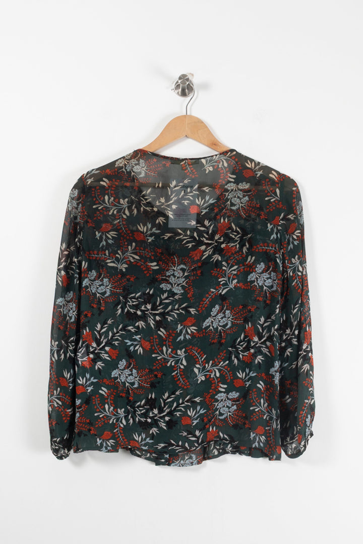 Blouse Fleurie Verte et Rouge - Taille S/36 de la marque Maje | PARAD90931 - Vendu par Paradigme - Image 4