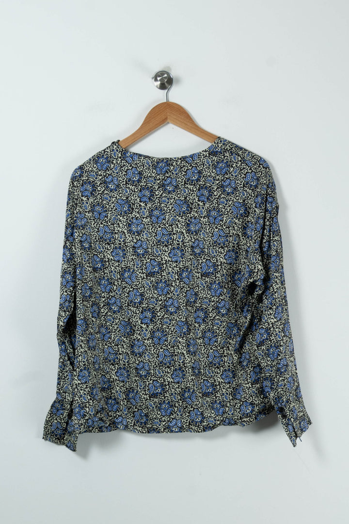 Blouse Bleu et Beige - Taille M/38 de la marque Chloé Stora | PARAD90939 - Vendu par Paradigme - Image 4