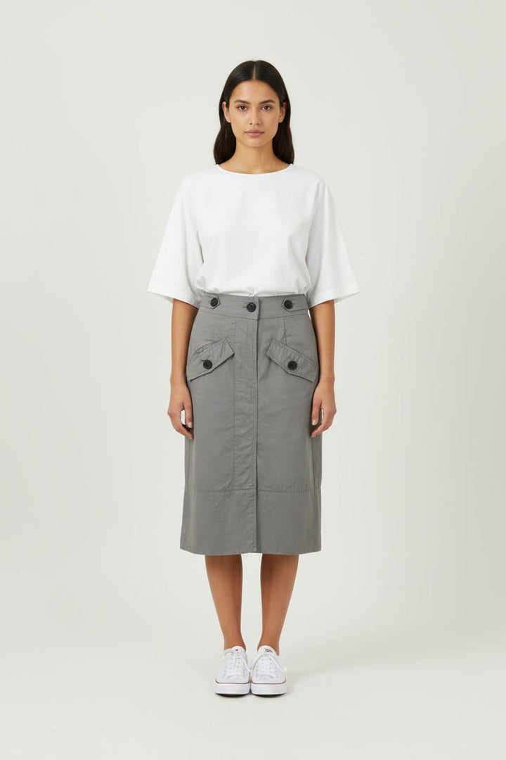 Jupe Midi Grise - Taille S/36 de la marque Comptoir des Cotonniers | PARAD90941 - Vendu par Paradigme - Image 1