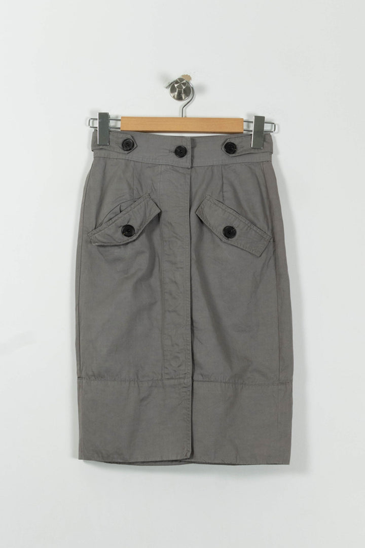 Jupe Midi Grise - Taille S/36 de la marque Comptoir des Cotonniers | PARAD90941 - Vendu par Paradigme - Image 2